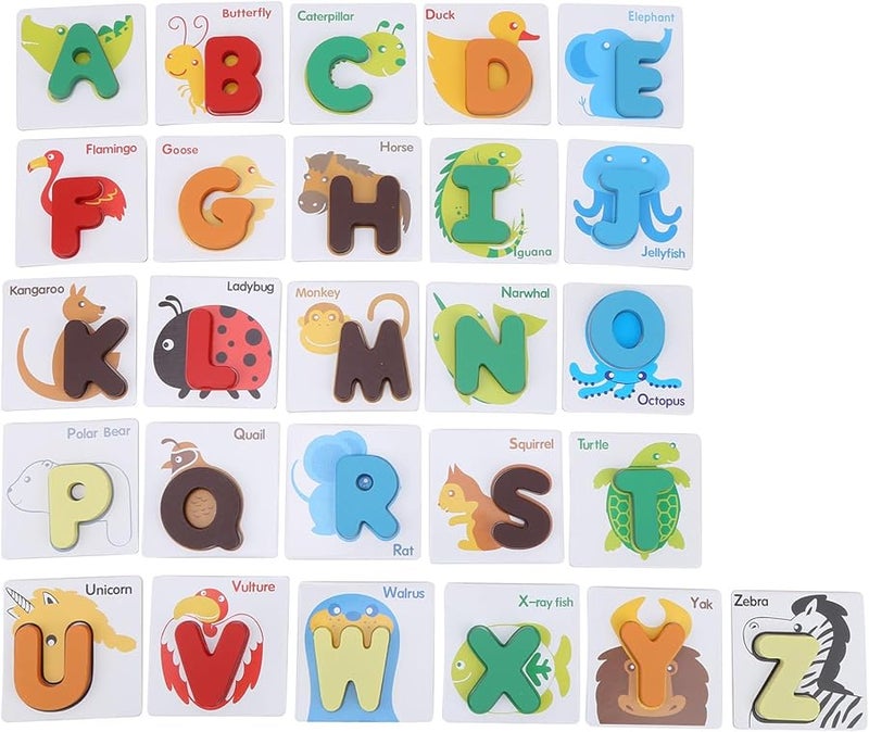 لعبة ألغاز بطاقات الحروف الأبجدية لعبة تعليمية للأطفال فوق 3 سنوات - Image 2